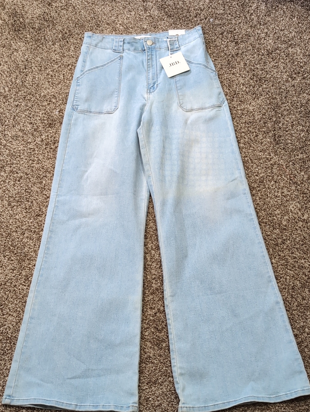 JBD Wide Leg Flare Patch Pocket Jeans Size 29 NEW